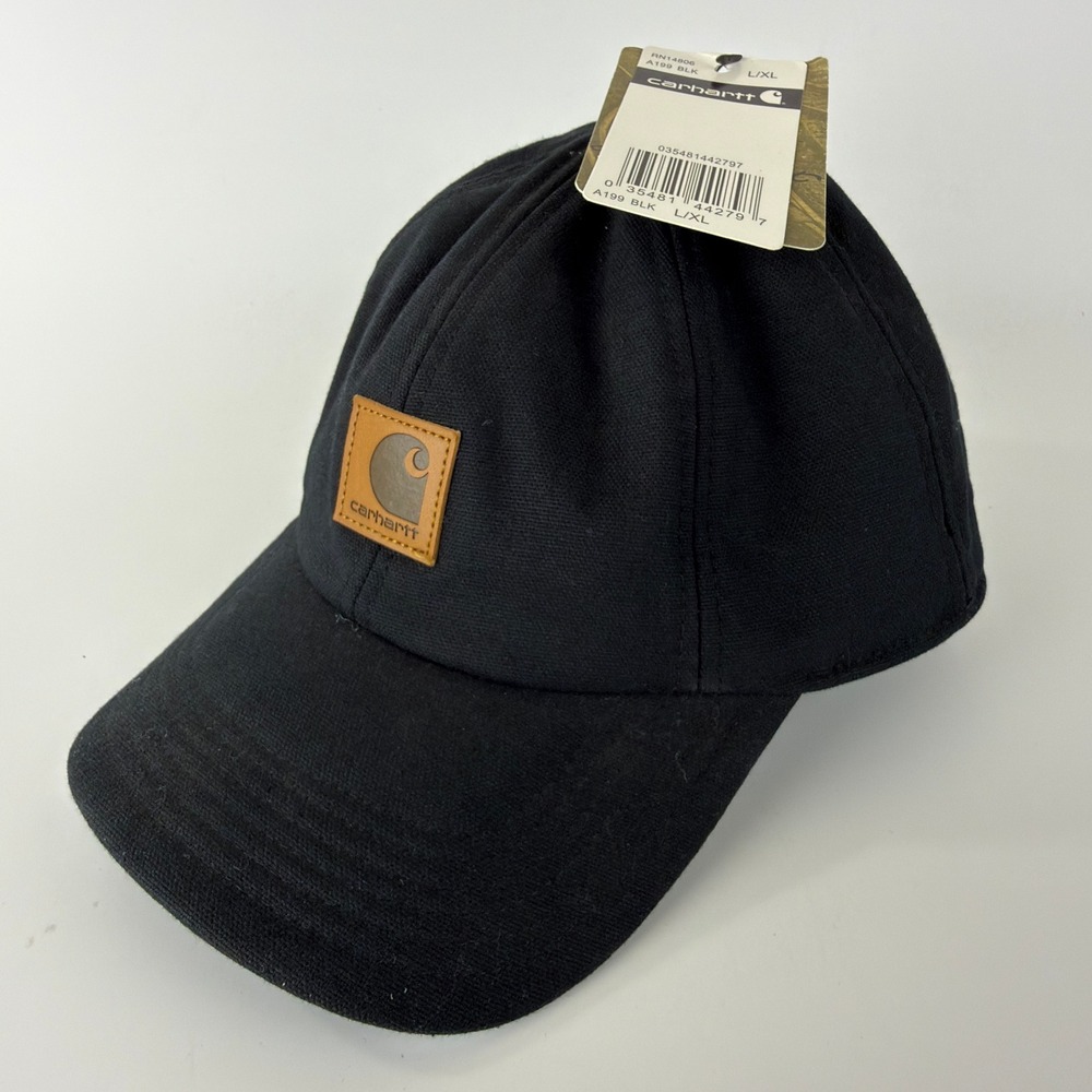 Carhartt Quilt‎ Lined Insulated Ear Flaps Hat Mens L/XL A199 BLK Black NWT NOS